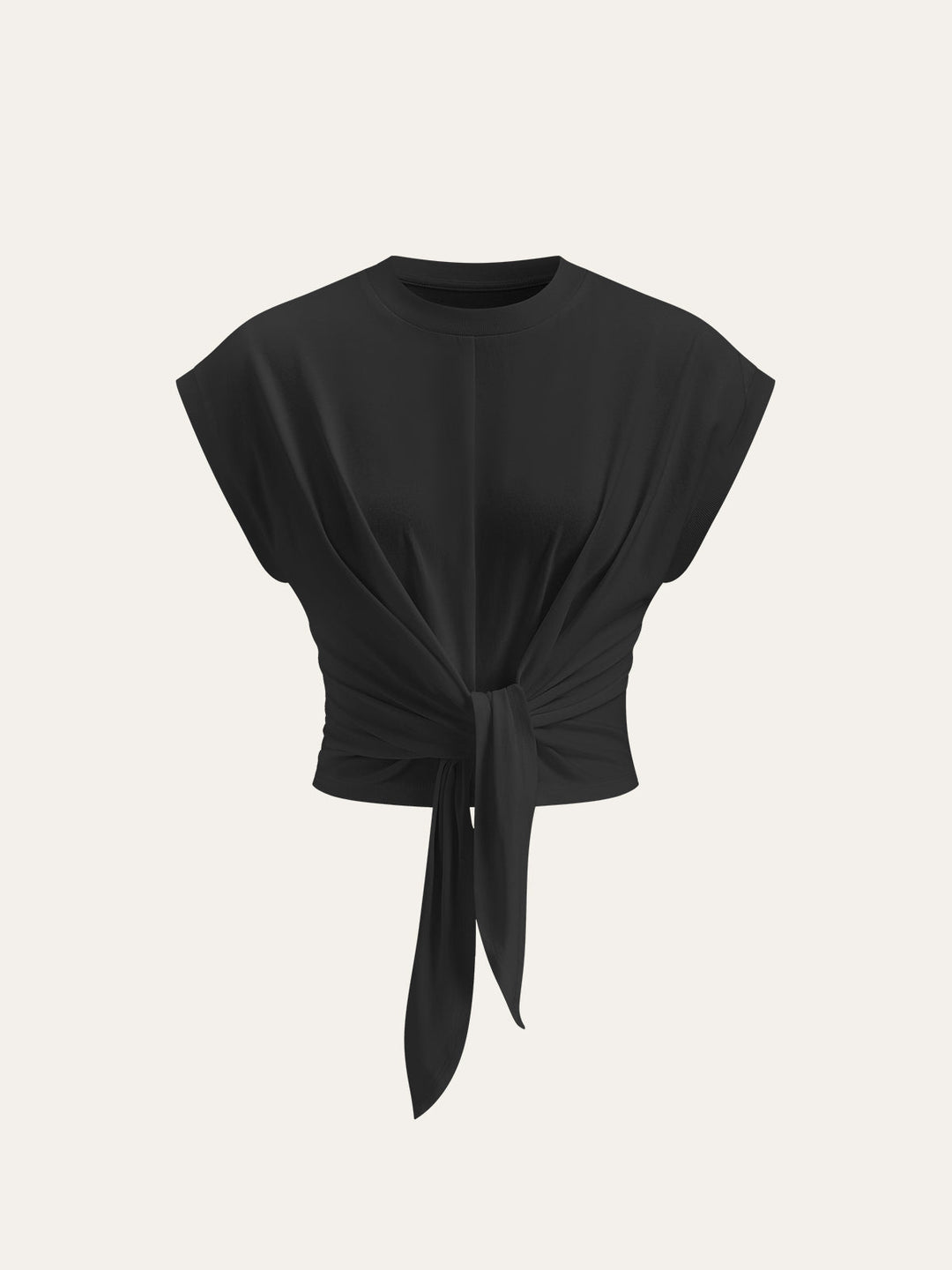 Tie-Front Cap Sleeve Top