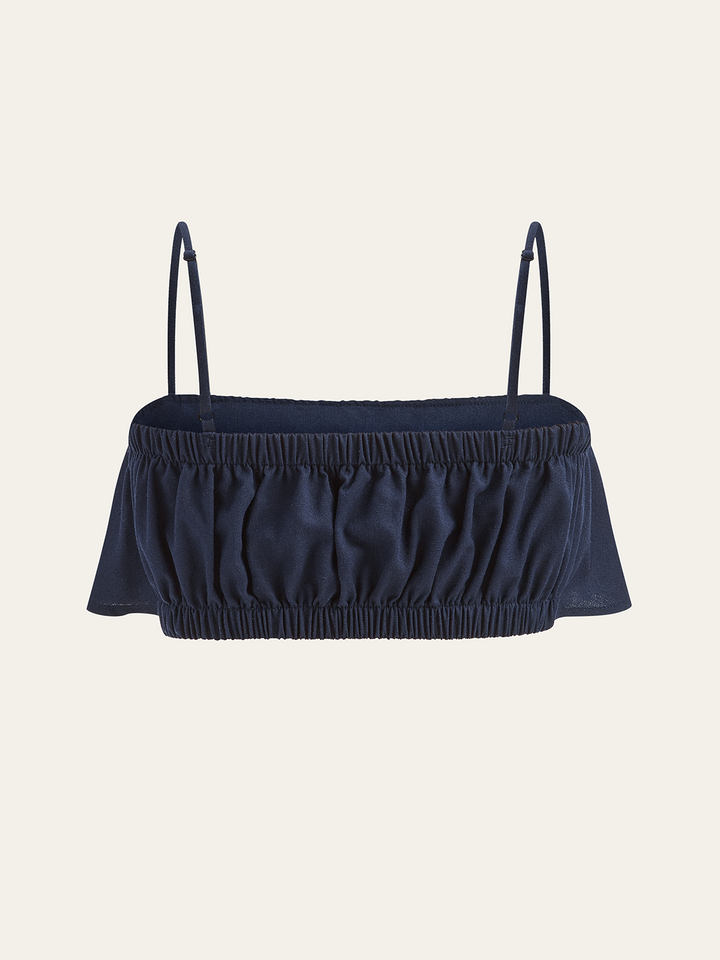 Ruffled Cami Top and Wide-Leg Pants Set