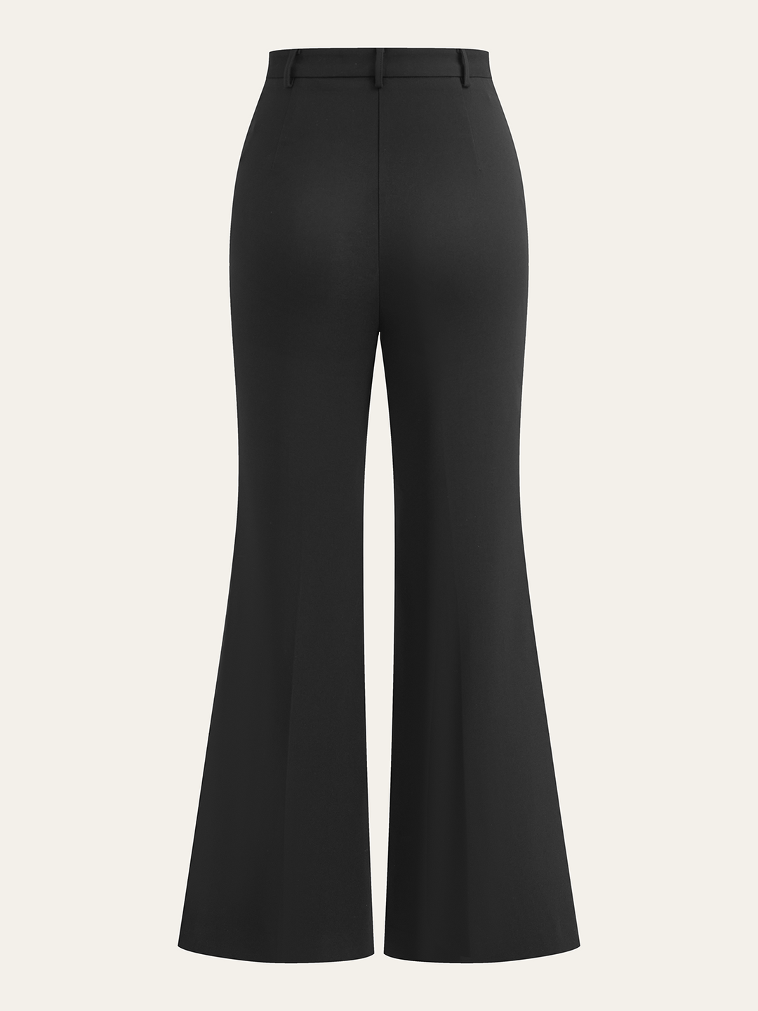 Stretchable Flared Pants with Front Seams