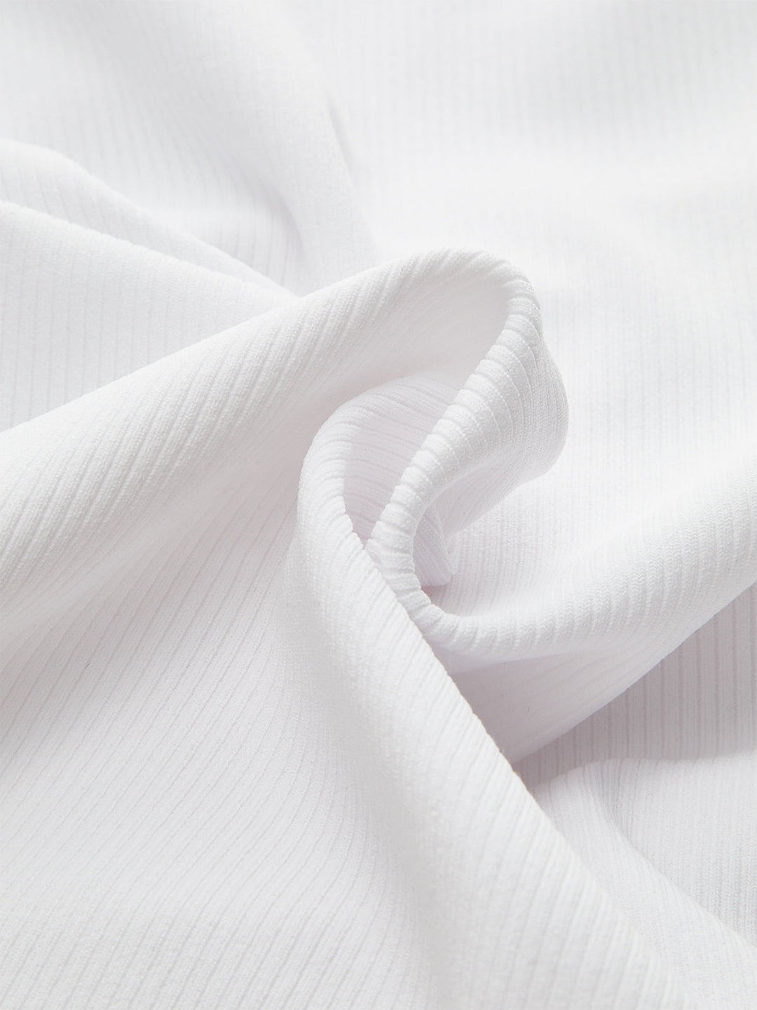 Ribbed V-Neck Knotted Crop Top