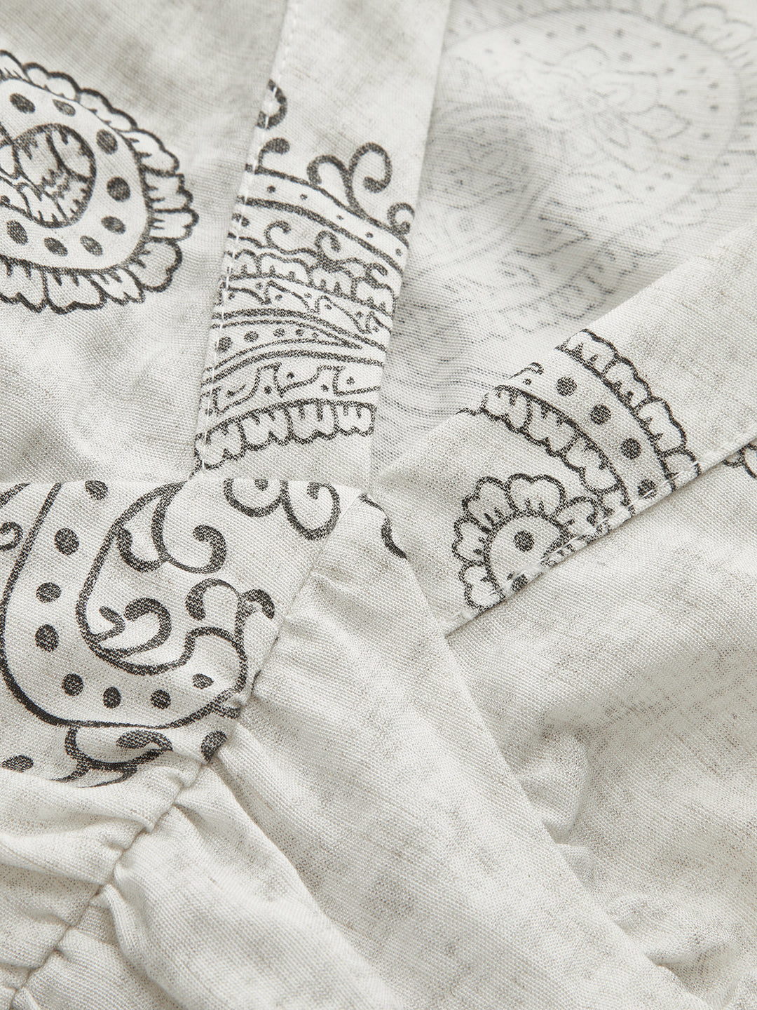 Boho Print Ruched Crop Top