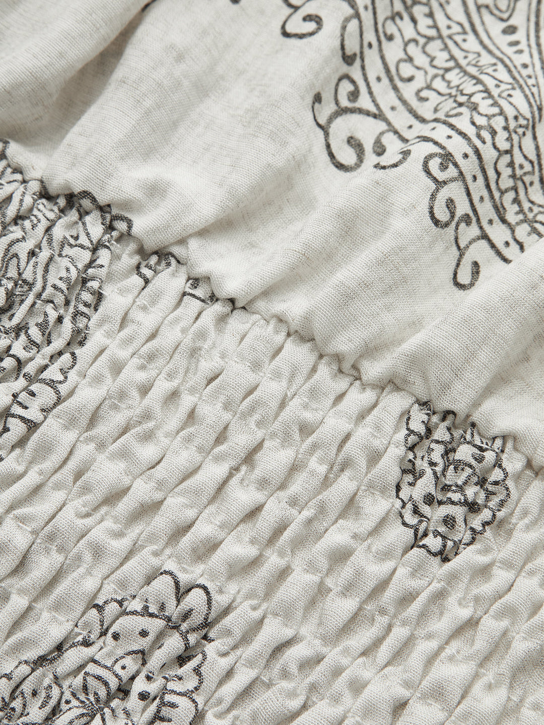 Boho Print Ruched Crop Top