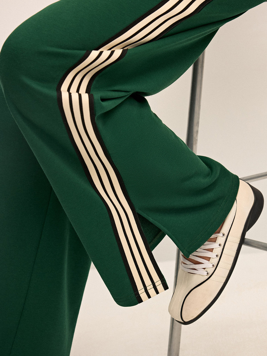 Side Stripe Wide-Leg Sweatpants