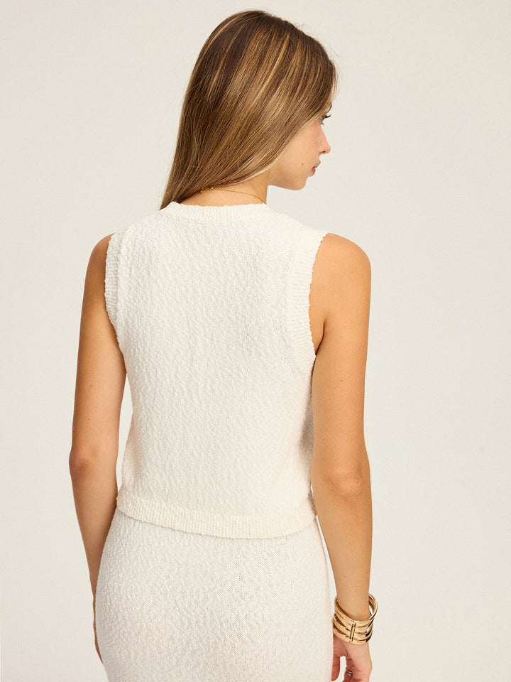 Textured Knit Sleeveless Top