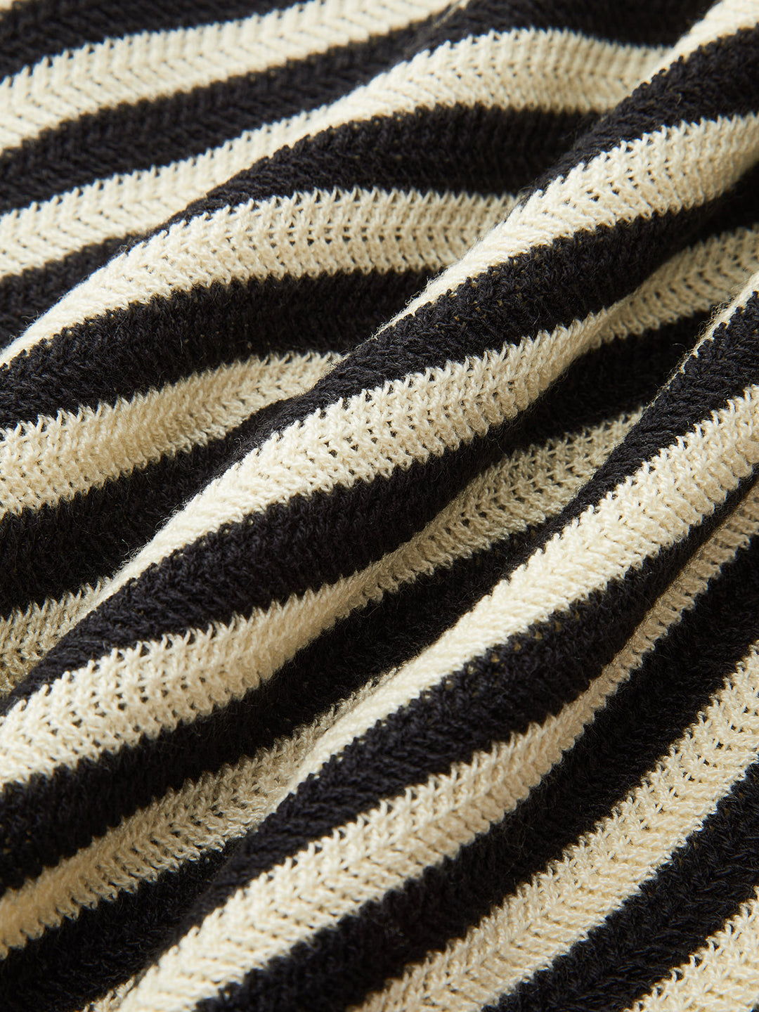 Striped Cut-Out Flare Sleeve Knit Top