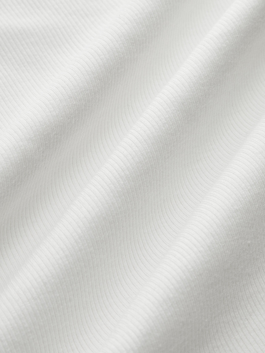 Ribbed Crew Neck Short Sleeve Cotton-Blend Top