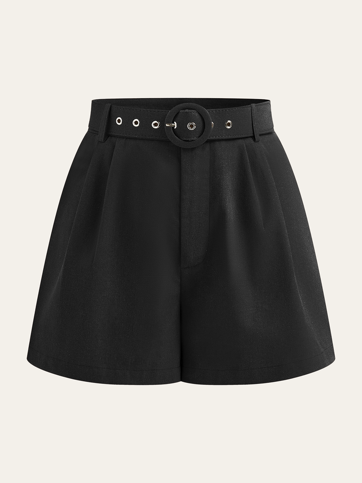Belted Mid-Waisted Shorts
