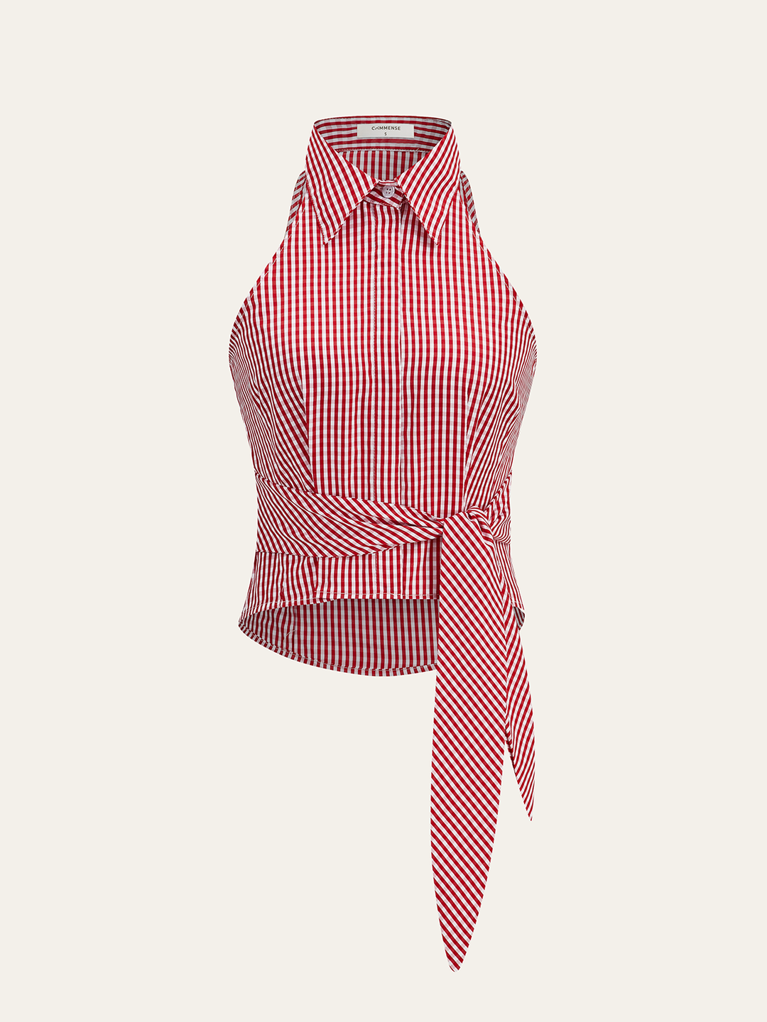 Striped Tie-Waist Crop Top