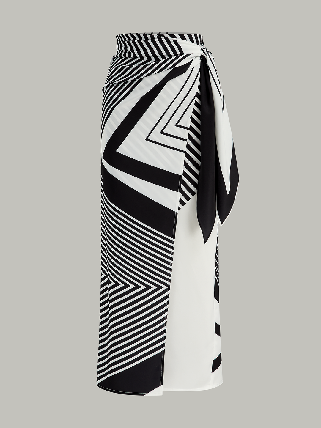 Sleeveless Top and Print Wrap Skirt Set