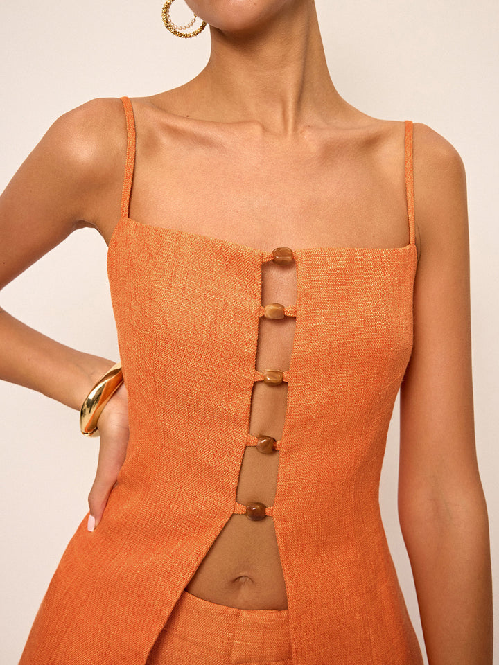 Cut-Out Cami Top and Shorts Set