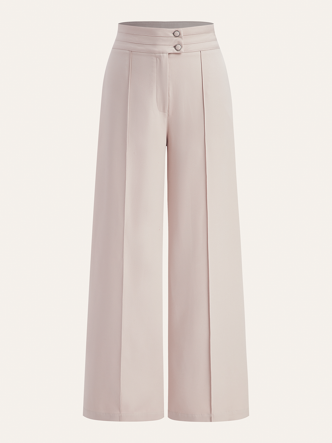 One-Shoulder Ruffled Top and Double-Button Pants Set