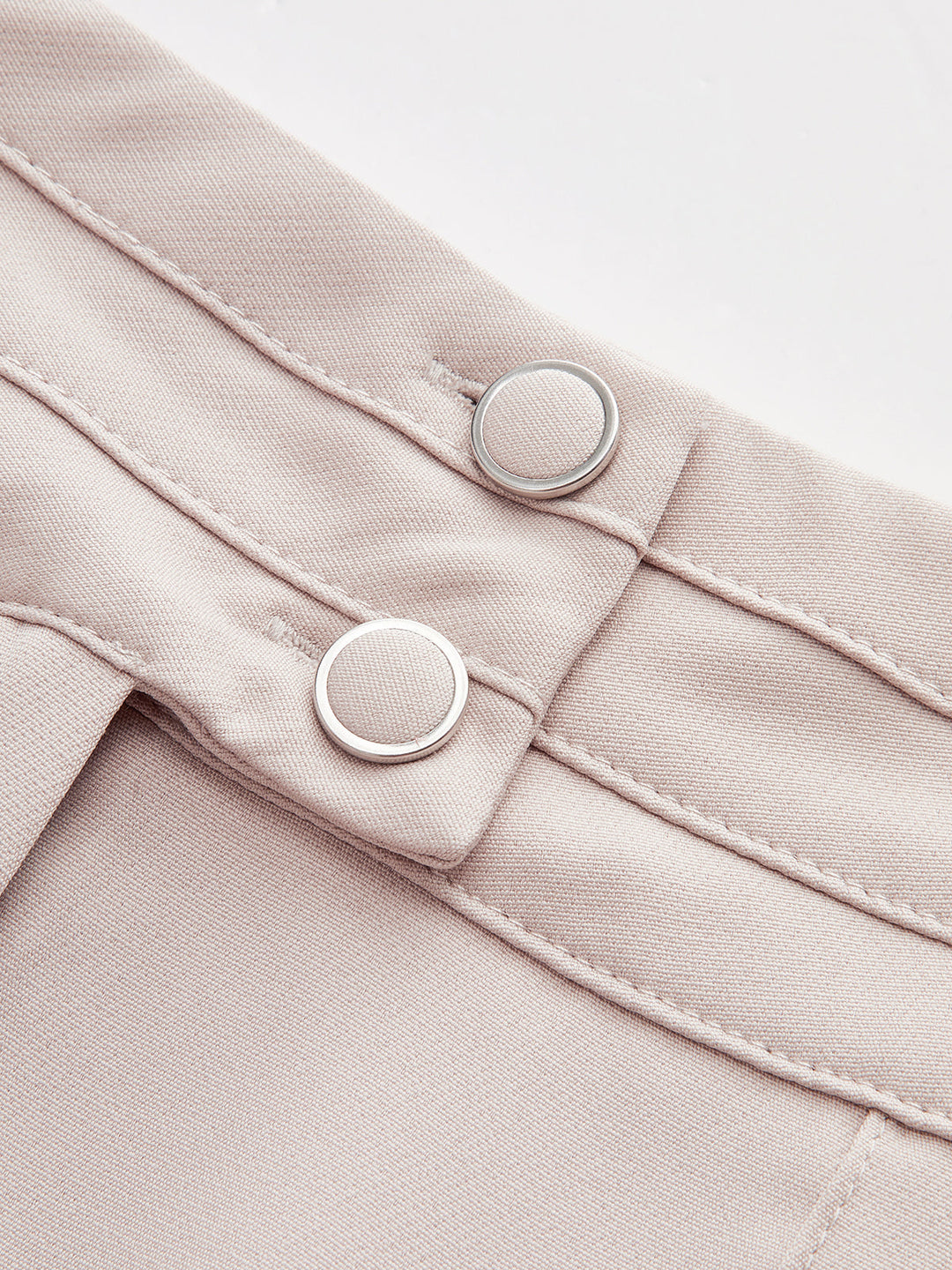 One-Shoulder Ruffled Top and Double-Button Pants Set