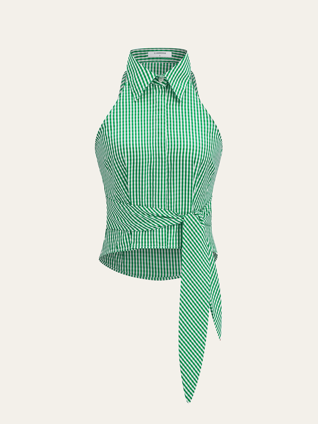 Striped Tie-Waist Crop Top