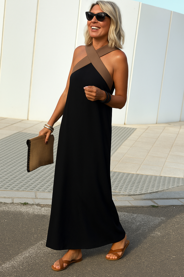 Ruby | Breathable Comfortable Crossed Maxi Dress