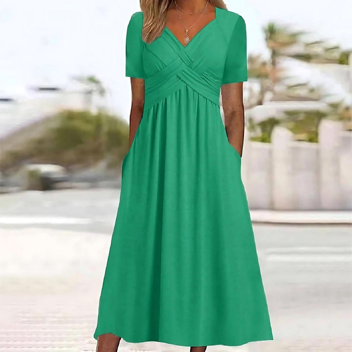 Jamaica - Elegant Midi Dress with Tummy Control