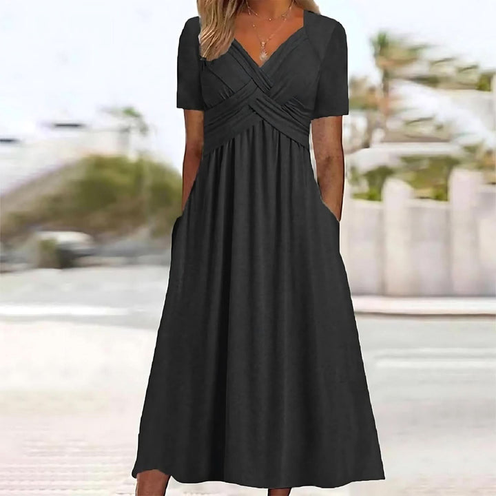 Jamaica - Elegant Midi Dress with Tummy Control