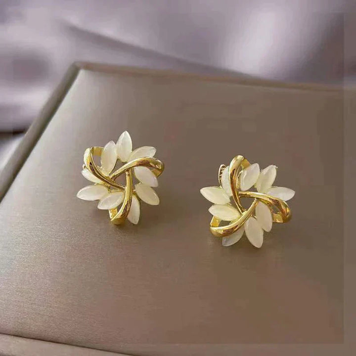 Sona Luxury White Opal Earrings